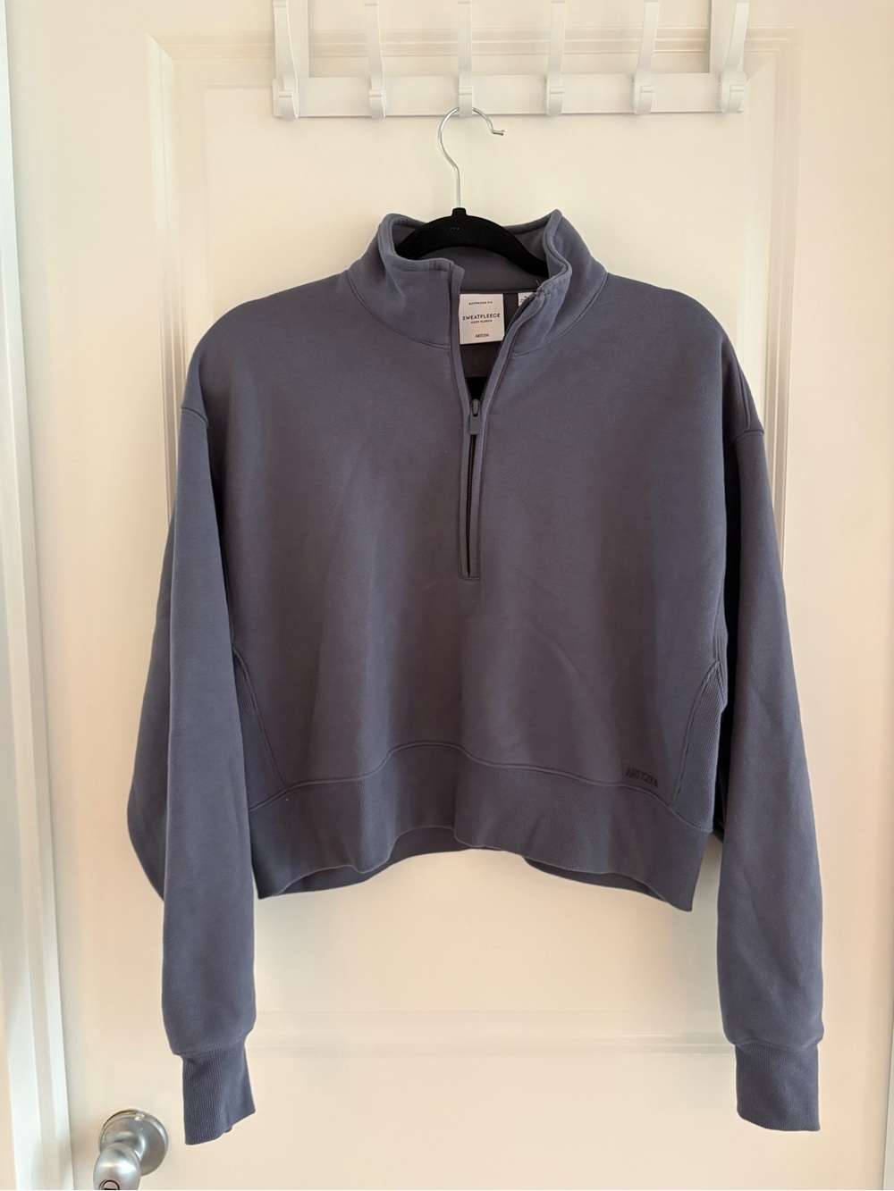 Aritzia Half-Zip Pullover Sweatshirt - Slate Blue